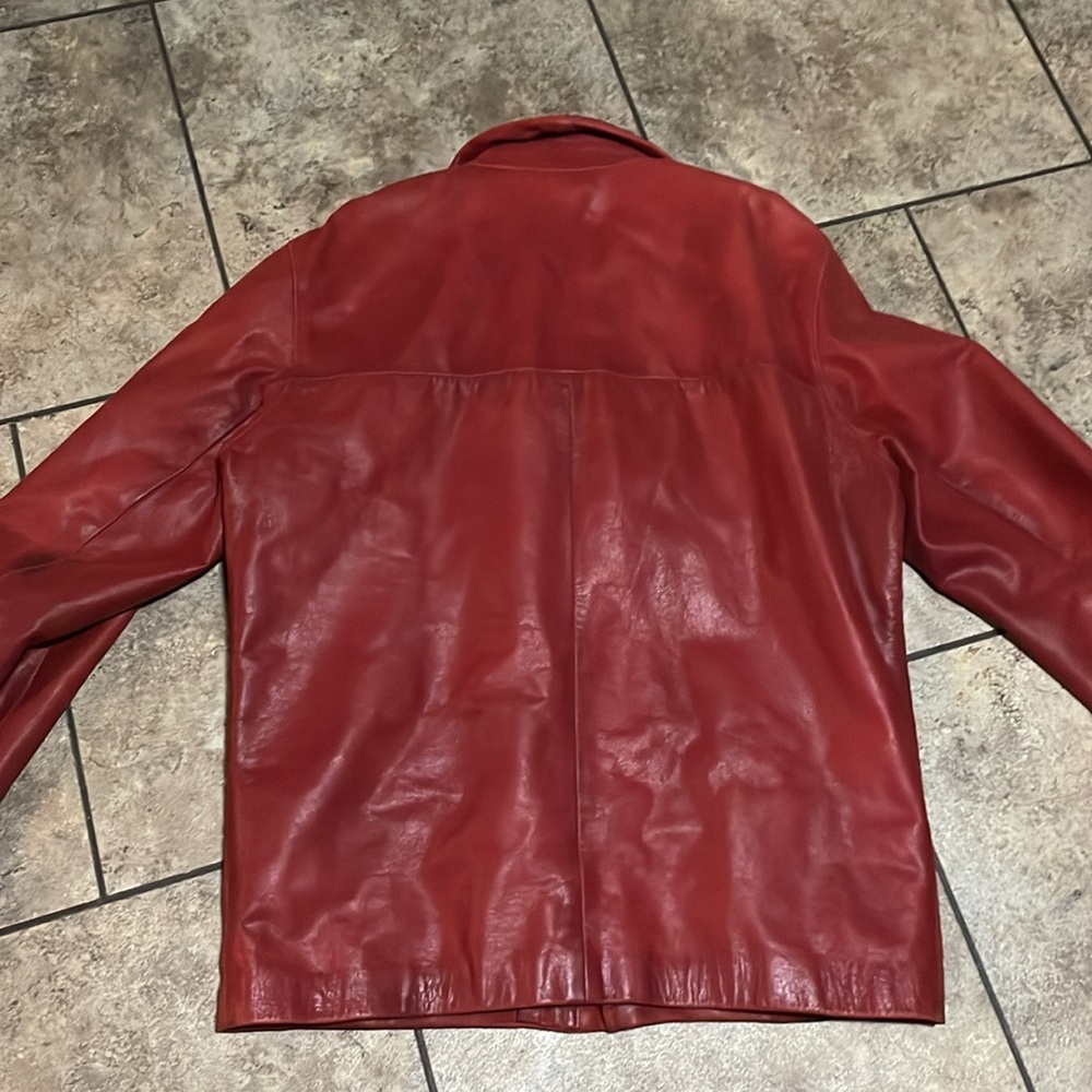 Vintage Bomb Boogie Fight Club Leather Jacket Size Large - Picture 9 of 16